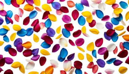 Random obeject colorful flower petals png
