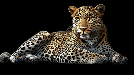 Majestic Leopard Resting in Serenity