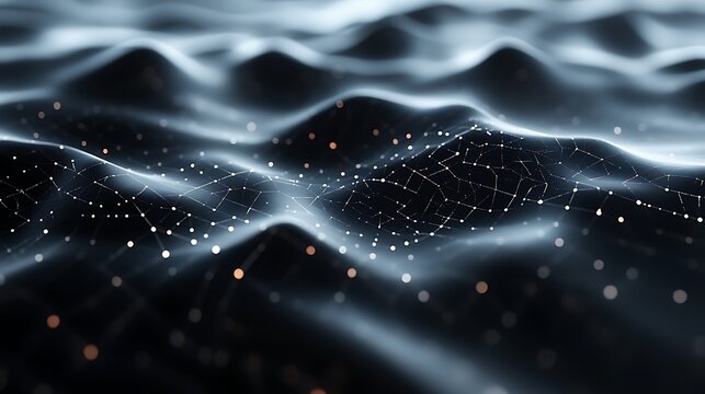 Abstract Network Data Wave Landscape Design