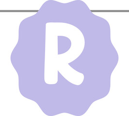 Letter R bunting flag