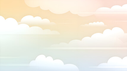 Fototapeta premium Dreamy pastel clouds in soft yellow, white,, perfect for backgrounds, wallpapers, and designs.