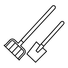 vector illustration of a shovel
