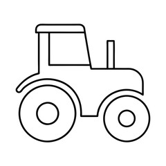 tractor isolated on white