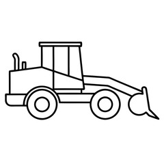 tractor isolated on white