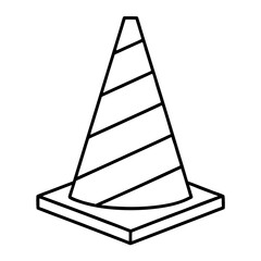 traffic cone isolated on white