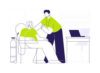 COPD treatment abstract concept vector illustration.