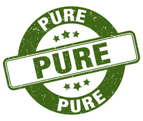 pure stamp. pure label. round grunge sign