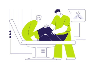 Arthritis symptoms abstract concept vector illustration.