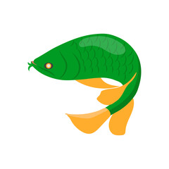 Arowana,  China Symbols Vector Illustration