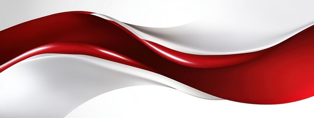 Dynamic Flow of Red and White: An Artistic Representation of Color Harmony and Contrast