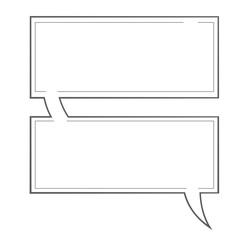 Double Speech bubble white background