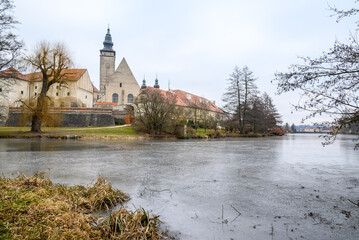 Telc castle in the old town of Telc, Unesco World Heritage Site in Telc, Czech Republic