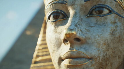 Close-Up of the Great Sphinx – Ancient Egyptian Monument with Historical and Mystical Significance