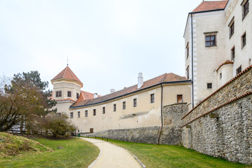 Telc castle in the old town of Telc, Unesco World Heritage Site in Telc, Czech Republic