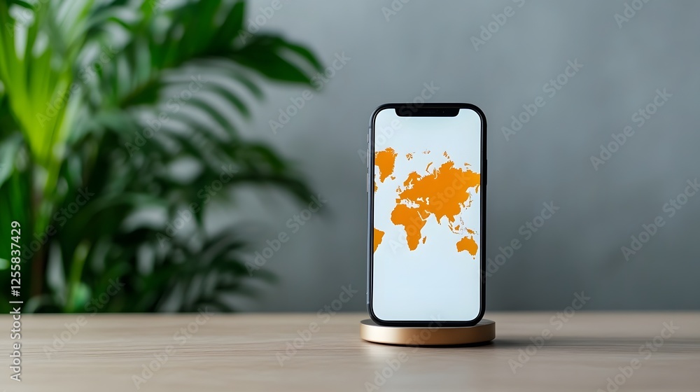 Poster digital global survey interface on smartphone with real-time consumer responses