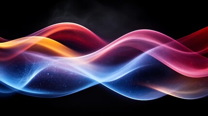 Abstract Colorful Waves Flowing Through Space