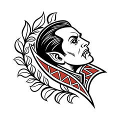 lion head mascot and vempire