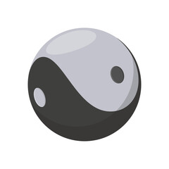 Yin Yang Ball,  China Symbols Vector Illustration