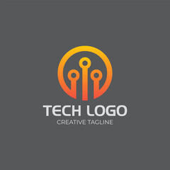 Obraz premium Tech, data, digital, cube logo fully editable vector template