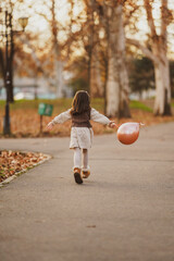 girl walking in park
