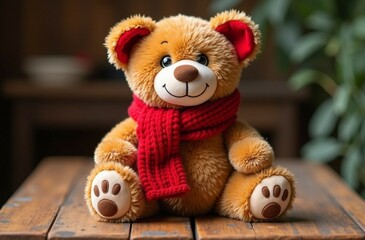Photography of a stunning teddy sitting with beautiful background