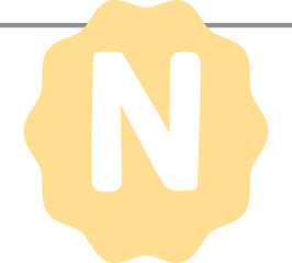 Letter N bunting flag