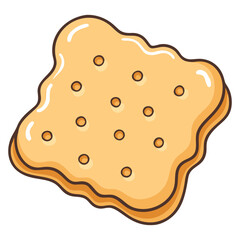 Vector Illustration of Glazed Cookie with Dots, A colorful vector image of a glazed cookie with dotted patterns, perfect for snack or dessert concepts.
