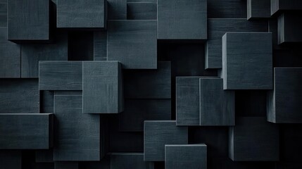 Abstract Dark Geometric Cube Pattern Background