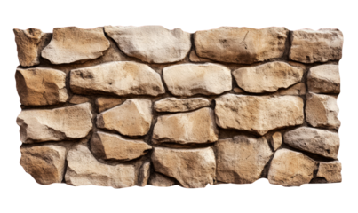 A stone wall piled up with stones