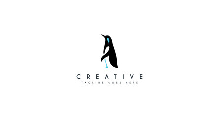 penguin vector illustration, pinguin logo template