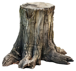 Fototapeta premium PNG Weathered tree stump texture