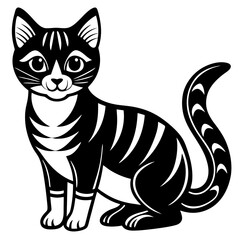 Obraz premium vector illustration of a cat