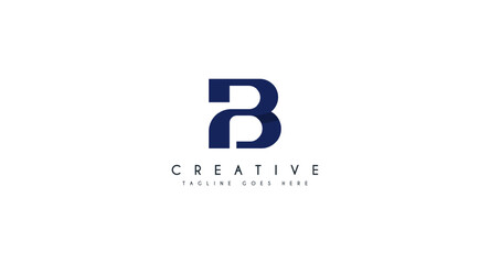 Alphabet letter icon logo BP or PB