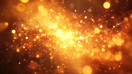 Obraz premium Starlit Galaxy Effect with Sparkling Particles and Warm Glow in Abstract Background