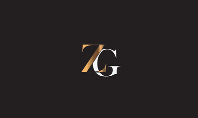 ZG, GZ , G , Z , Abstract Letters Logo Monogram
