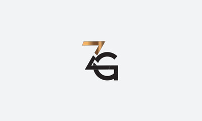 ZG, GZ , G , Z , Abstract Letters Logo Monogram