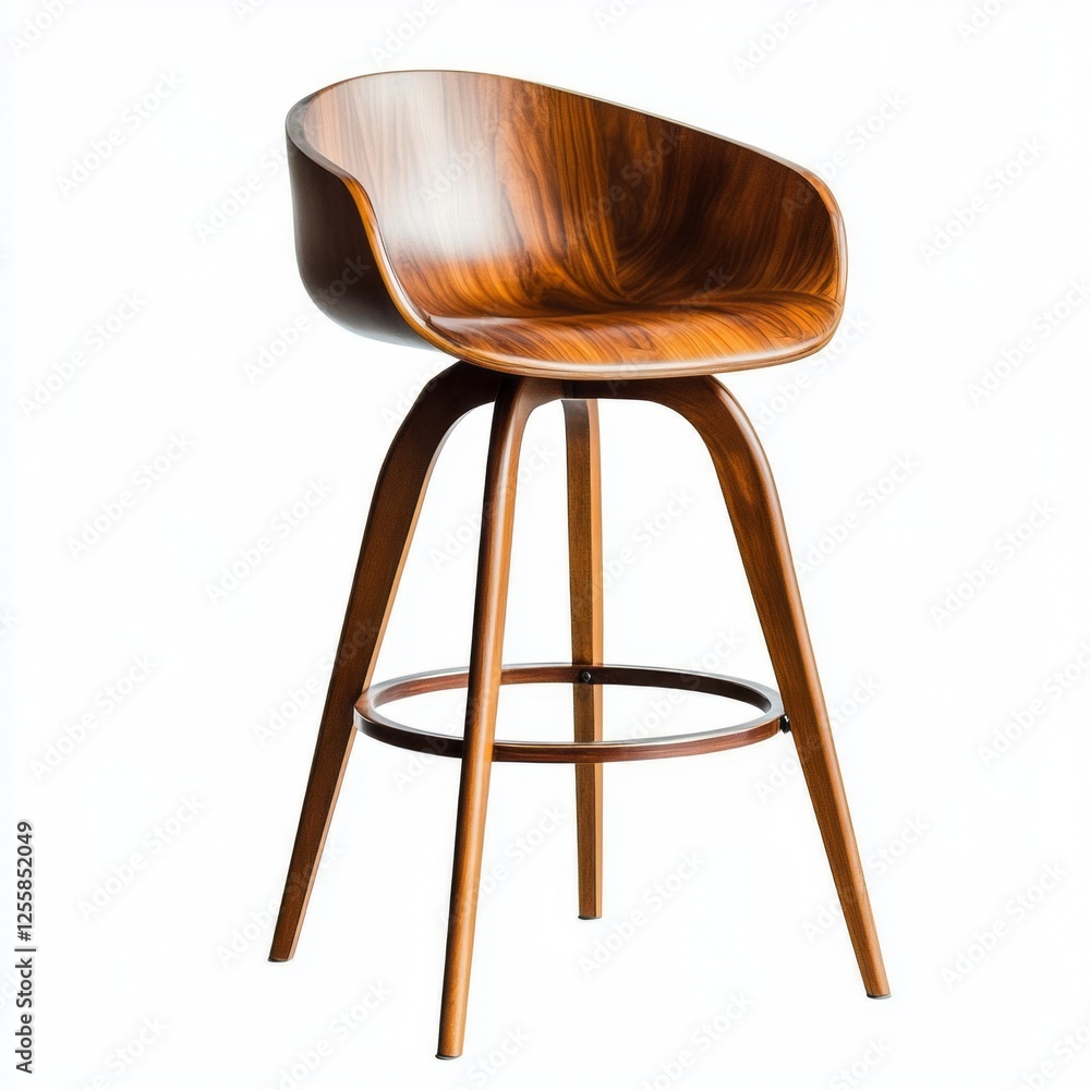 Poster this elegant bar stool combines comfort and sophistication with its sleek wooden design. ideal for m