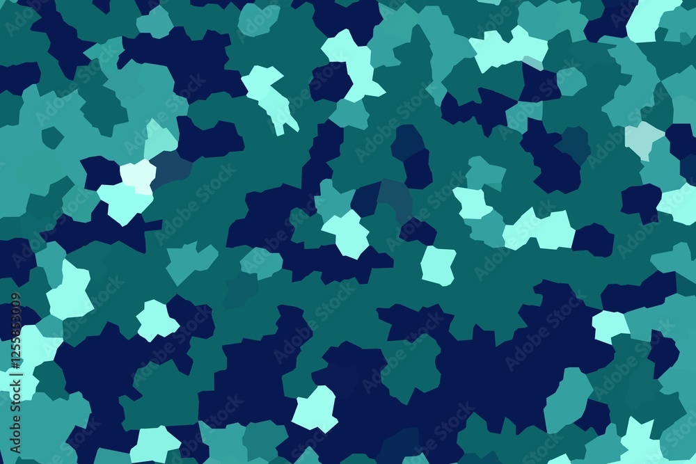 Poster dark teal crystallized pixel mosaic with sharp geometric pattern. sophisticated abstract background 