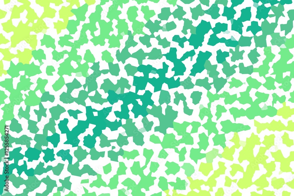 Poster teal and yellow crystallized pixel mosaic with geometric abstract pattern. modern digital background