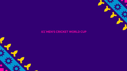 ICC Mens T20 Cricket World Cup 2024 in America theme elements on blue Background Social Media Post, Vector Illustration