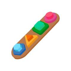 Shape Toy, Kindergarten Vector Illustration