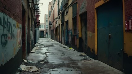 Fototapeta premium Urban Street Grime with Layers of Dirt, Paint, and Texture