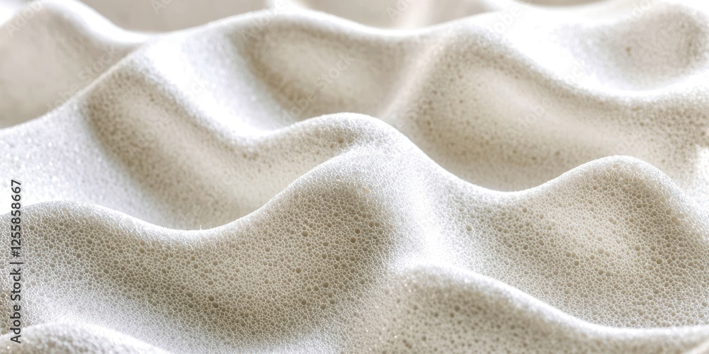 Poster white fabric with a wave pattern