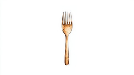 Silver Fork Isolated on White Background for Culinary and Dining Use in Various Concepts