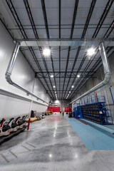 Obraz premium Air condition ducts in warehouse