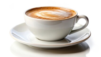 Obraz premium Cappuccino in White Cup and Saucer