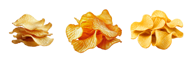 Crispy potato chips snack kitchen food photography studio close-up