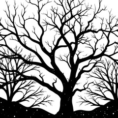 silhouette of tree