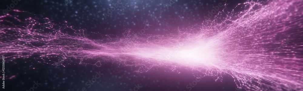 Poster a vibrant, swirling display of pink energy bursts through a dark background, creating a cosmic and a