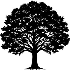 vector tree silhouette